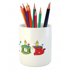 Colorful Name Pencil Pen Holder