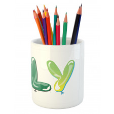 Common Girl Name Balloons Pencil Pen Holder