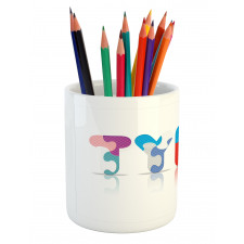 Arrangement of Letters Pencil Pen Holder