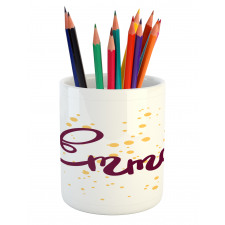 Girl Name Curved Font Pencil Pen Holder