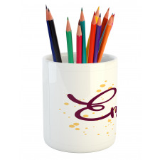 Girl Name Curved Font Pencil Pen Holder