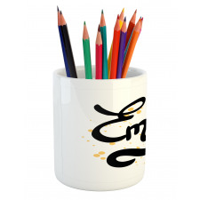 Modern Calligraphic Font Pencil Pen Holder