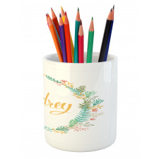 Retro Flourishing Nature Pencil Pen Holder