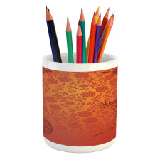 Traditional Nature Art Pencil Pen Holder