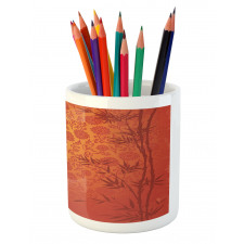 Traditional Nature Art Pencil Pen Holder