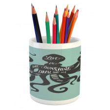 Inspiration Message Graphic Pencil Pen Holder