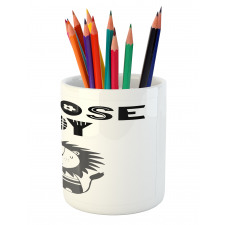 King of the Jungle Words Pencil Pen Holder