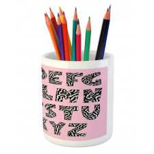 Funky Letters Trippy Pencil Pen Holder