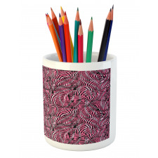 Safari Art Pattern Pencil Pen Holder