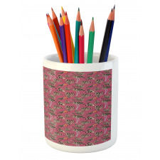 Flamingo Toucan Bird Pencil Pen Holder