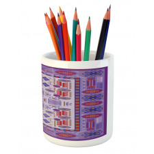 Timeless Eastern Motif Pencil Pen Holder