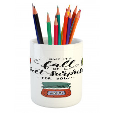 Sketch Style Jam in a Jar Pencil Pen Holder