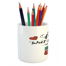 Sketch Style Jam in a Jar Pencil Pen Holder