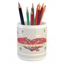 Anchor on Heart Motif Pencil Pen Holder