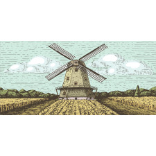 Windmill and Farmland Pencil Pen Holder