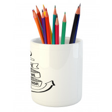 Hand Drawn Words Heart Pencil Pen Holder