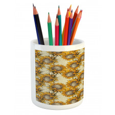 Vintage Nature Ornament Pencil Pen Holder