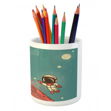 Doodle Cosmonaut Pencil Pen Holder