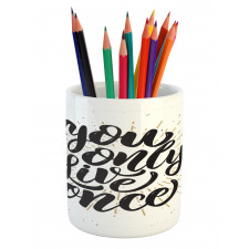 Hand Drawn Popular Words Pencil Pen Holder