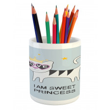 Cat Hearts Love Pencil Pen Holder