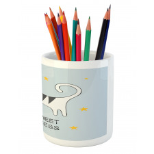 Cat Hearts Love Pencil Pen Holder