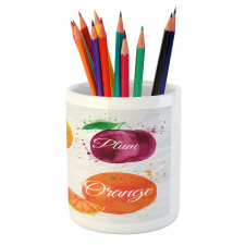 Peach Raspberry and Plum Pencil Pen Holder