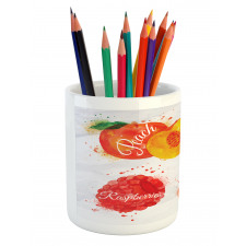 Peach Raspberry and Plum Pencil Pen Holder