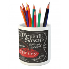 Sketch Style Ripe Cherry Pencil Pen Holder