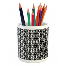 Black and White Tile Pencil Pen Holder