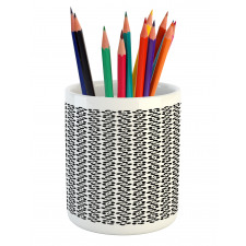 Monochrome Floral Pencil Pen Holder