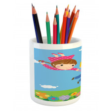 Cartoon Kids Friends Pencil Pen Holder