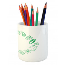 Eat More Organic Pencil Pen Holder