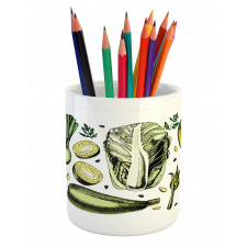 Vegan Diet Theme Pencil Pen Holder