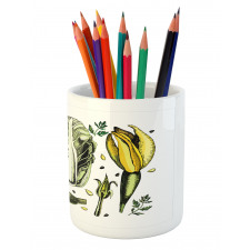 Vegan Diet Theme Pencil Pen Holder