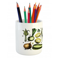 Vegan Diet Theme Pencil Pen Holder