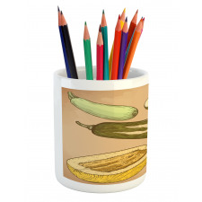 Zucchini Slices Pencil Pen Holder