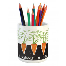 Growing Carrots Pencil Pen Holder