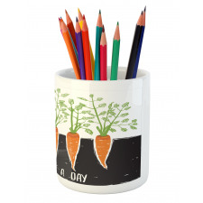 Growing Carrots Pencil Pen Holder