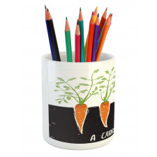 Growing Carrots Pencil Pen Holder