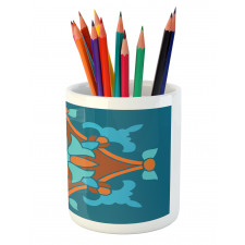 Folkloric Pattern Pencil Pen Holder