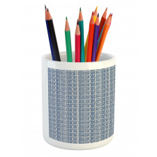 Striped Hippie Tile Pencil Pen Holder