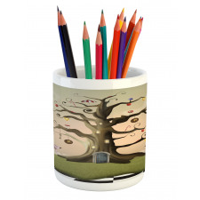 Ornamented Leafless Bole Pencil Pen Holder