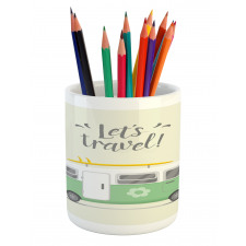 Lets Travel Message Pencil Pen Holder