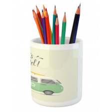 Lets Travel Message Pencil Pen Holder