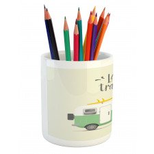 Lets Travel Message Pencil Pen Holder