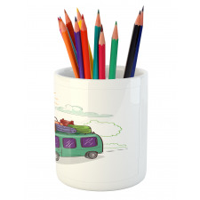 Bus Filled with Luggage Pencil Pen Holder