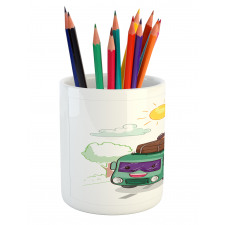 Bus Filled with Luggage Pencil Pen Holder