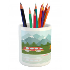 Cartoon Caravan Tent Pencil Pen Holder