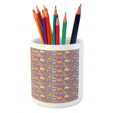 Tent Clown Icecream Ring Pencil Pen Holder