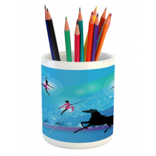 Trapeze Artists Horse Pencil Pen Holder